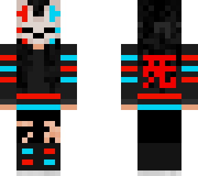 blue and red girl with mask (updated)
