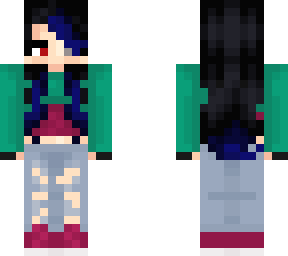 blue hair with pronouns