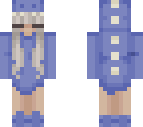 purple dino white hair girl