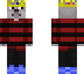 red shirt gray doge v2 with crown