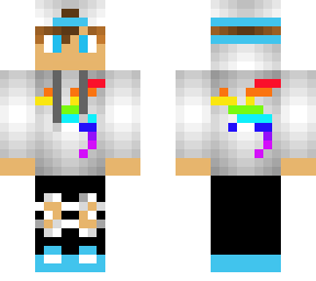 boy with white colored, pride themed sweatshirt