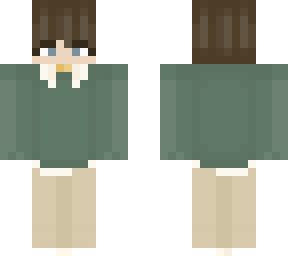 green sweater