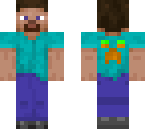 steve with grass creeper face