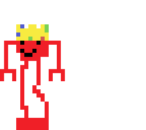 with a crown  hat
