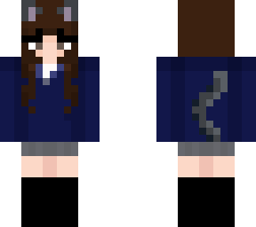 female maltynape with cat ears and tail.