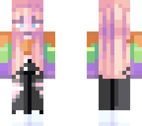 halloween rainbow girl with black pants
