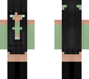 sage green girl skin