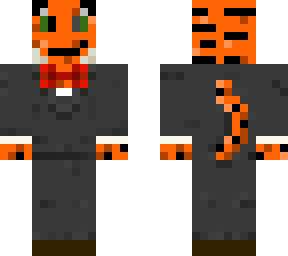 tiger skin with bowtie