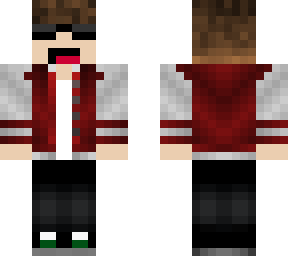 guy with red jacket and black glasses