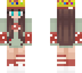 improved mushroom girl with technoblade crown