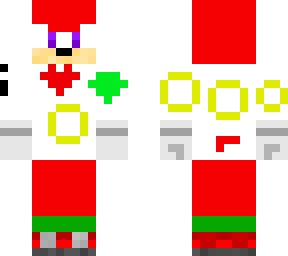 knuckles wearing a shirt saying i heart master emerald