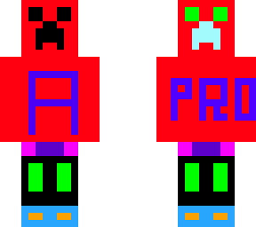 red cute and scary creeper