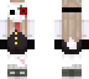 skull mask goat girl with suit