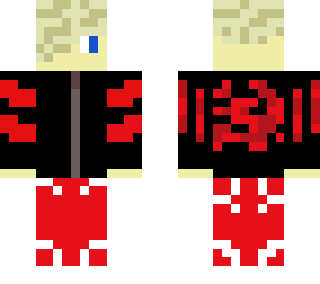 blonde boy in red