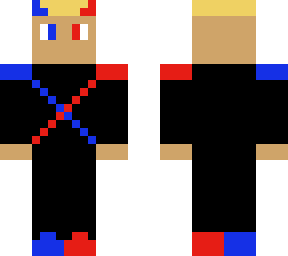 blue and red horned undetailed x skin