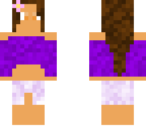 girl with purple top and shorts