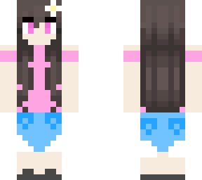 pink girl who likes flower
