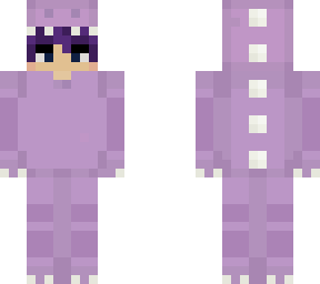 purple hair purple dino matching