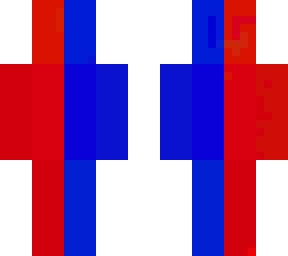 red and blue mix