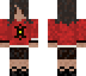 Red shirt Girl | Minecraft Skin