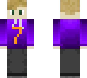 blonde male in purple hoodie