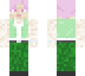 pink hair man w green outfit