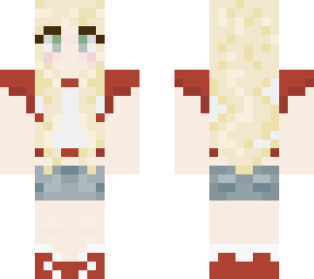 red and white baby tee denim skirt/shorts