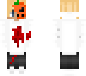 blonde halloween half pumpkin boy