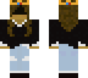 casual girl with technoblade crown 1