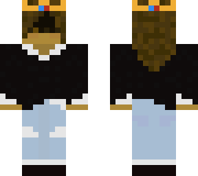 casual girl with technoblade crown