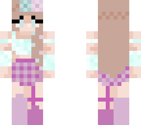cute pink and teal girl