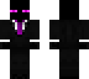 purple enderman wearing a suit without the gold buttons