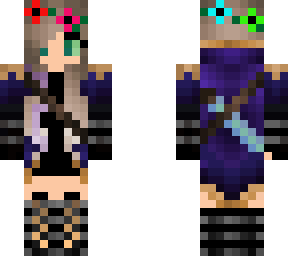 adventurer girl with rainbow flower crown w/ elf ears