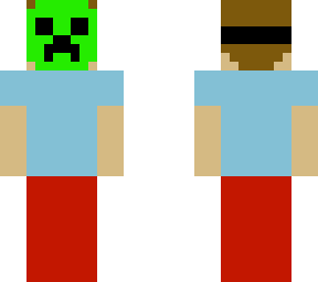 boy with creeper mask