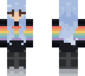 girl in rainbow sweater