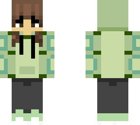 green hoodie girl