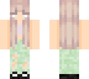 green ripped jeans and tank top