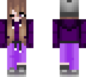 purple hoodie long hair
