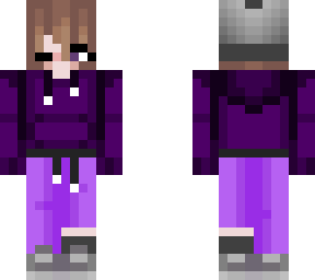 purple hoodie short hair