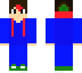red hoodie boy with headphones