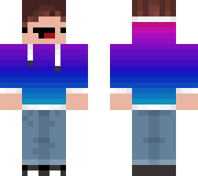 happy boy with gradient jumper