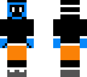 minecraft boxer in 8 bit style (blue)
