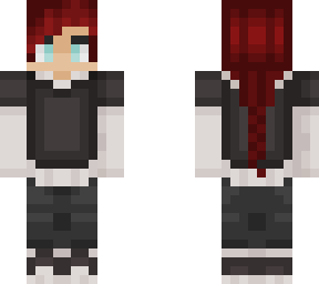 red hair with braid