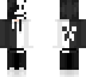 white and black masked
