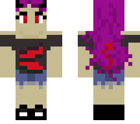 demongirl with purple hair