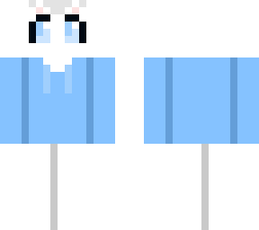 white cat with blue hoodie, my skin {original}