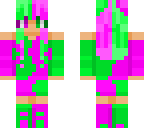 pink and green girl