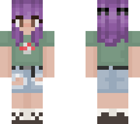 purple hair mushroom shirt