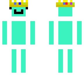 aquarium green skin, with white outlines ( techno's crown addition )