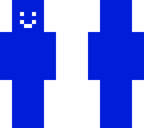 layered smiley face blue/white